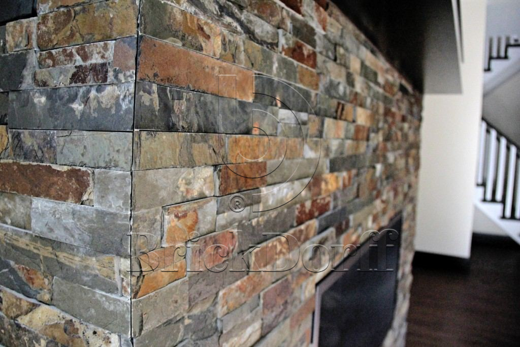 Сланец Цветной-1120 600*150*10-20 мм, натуральный камень для фасада и интерьера BD