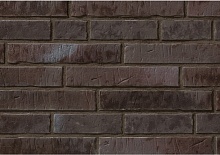  Клинкерная фасадная плитка облицовочная под кирпич Stroeher (Штроер) Zeitlos 359 kohlenglanz рельефная, 400*71*14 мм