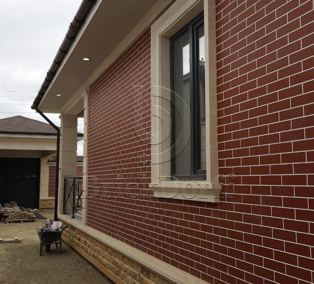 NATURAL ROSA 245X66х7,4 мм Клинкерная фасадная плитка под кирпич облицовочная терракотовая