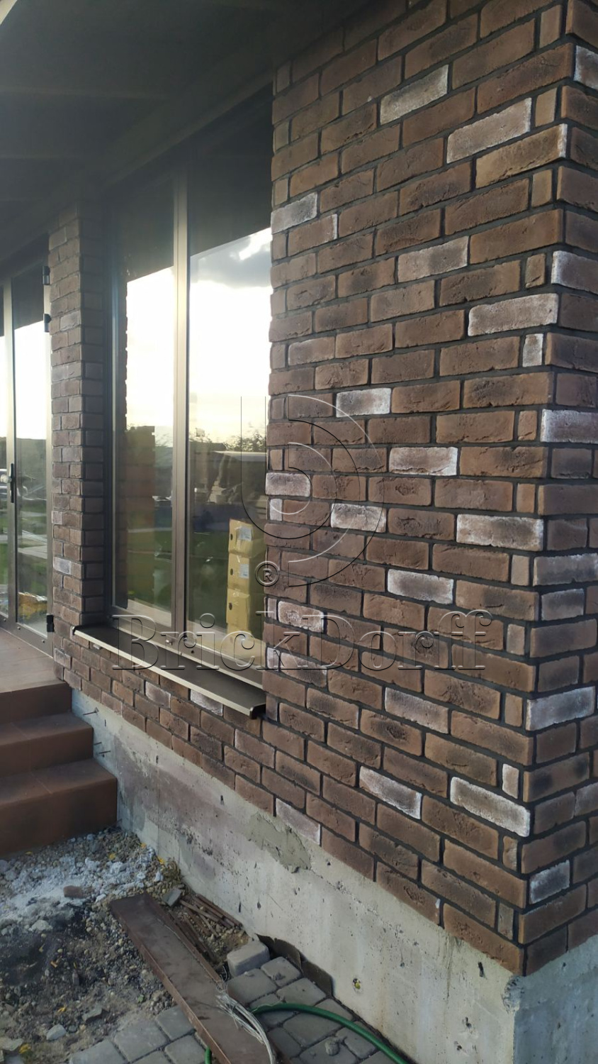 4 Византийский кирпич 225х65х15 мм, декоративный камень для фасада и интерьера Petra