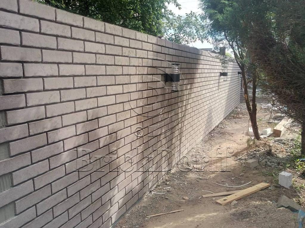 Клинкерная фасадная плитка облицовочная под кирпич Stroeher (Штроер) Zeitlos 237 austerrauch рельефная, 400*71*14 мм