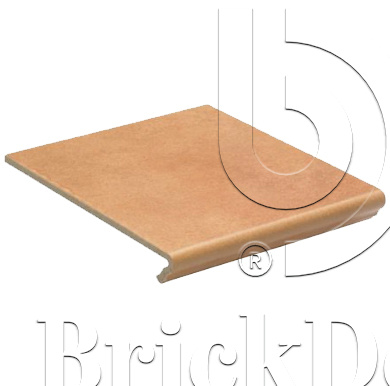 Клинкерная ступень флорентинер противоскользящая плитка  EURAMIC CADRA 523 cotto 340*294*10 мм