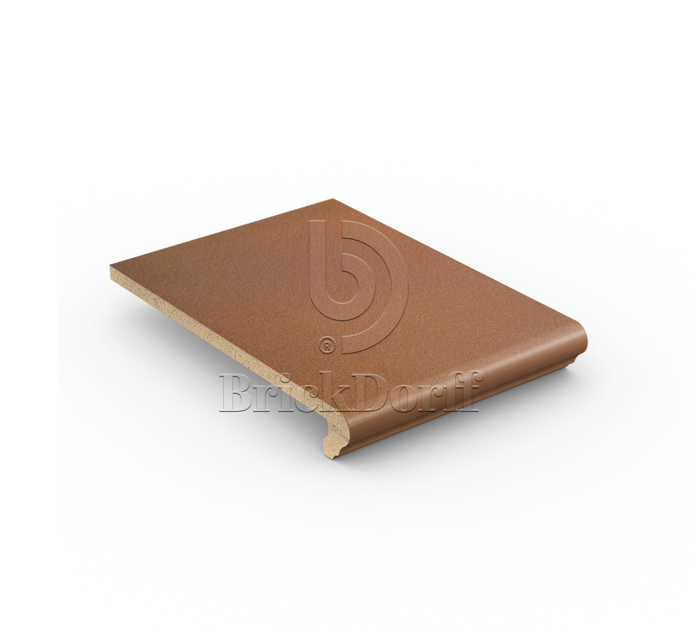 Клинкерная ступень флорентинер противоскользящая плитка Stroeher KERAPLATTE TERRA 313 autumn 340*240*12 мм