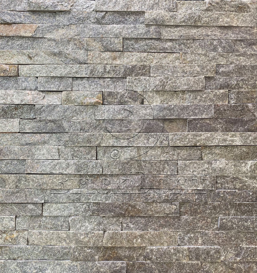 Кварцит Зеленый 1308L 600*150*10-20 мм, натуральный камень для интерьера и фасада BD