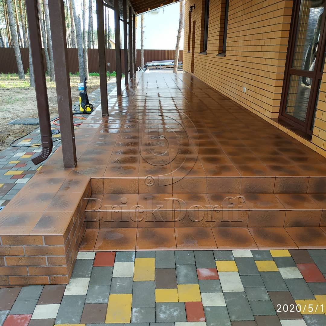 Клинкерная плитка Semir Beige 300x300x11 – для улицы, террасы, крыльца, лестницы, морозостойкая