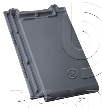 Керамическая рядовая черепица Roben Bergamo антрацитовый ангоб