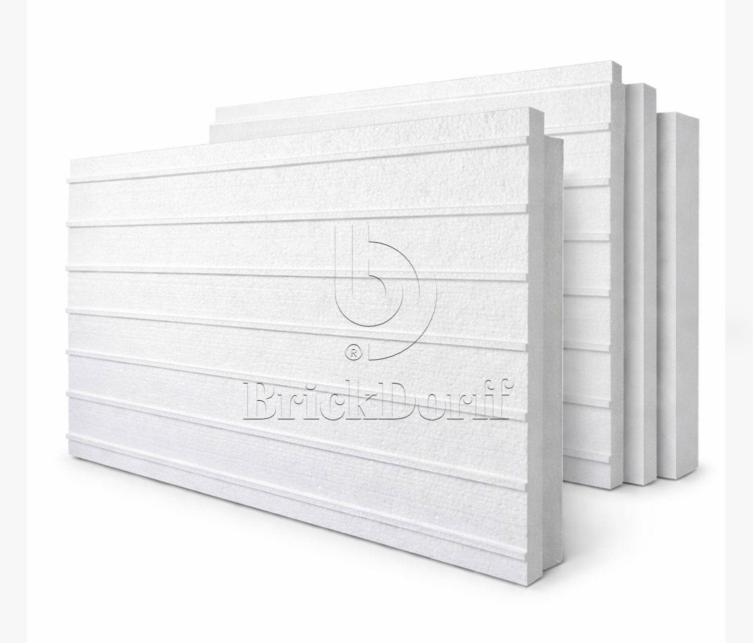 Фасадная панель утепления ППС 100 мм с направляющими под клинкерную плитку RF, размер 540х1000х100 мм