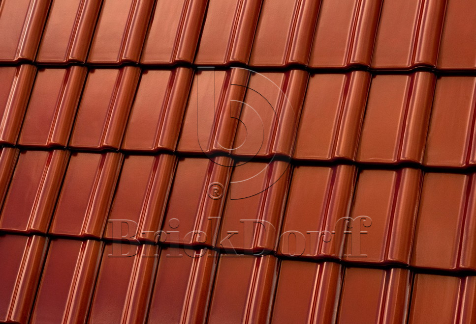 Керамическая черепица рядовая Roben Piemont каштан глянцевый ангоб