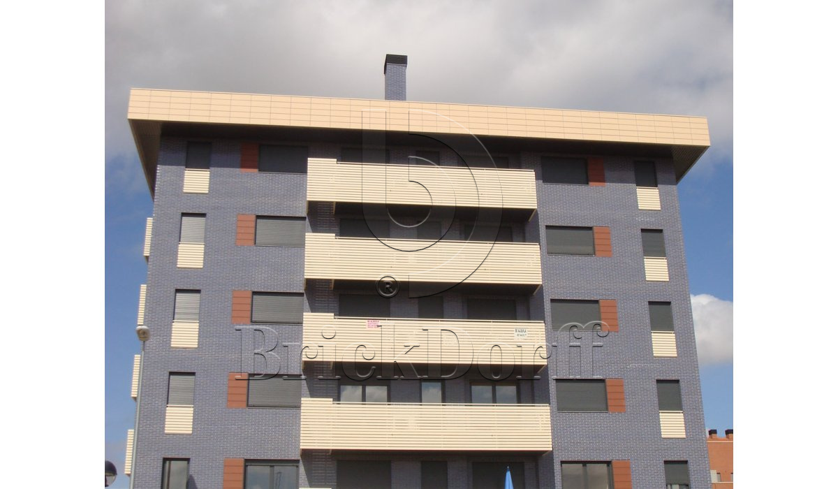 Hellblau 340 голубая, 240*71*10 мм, Глазурованная клинкерная фасадная плитка под кирпич ABC