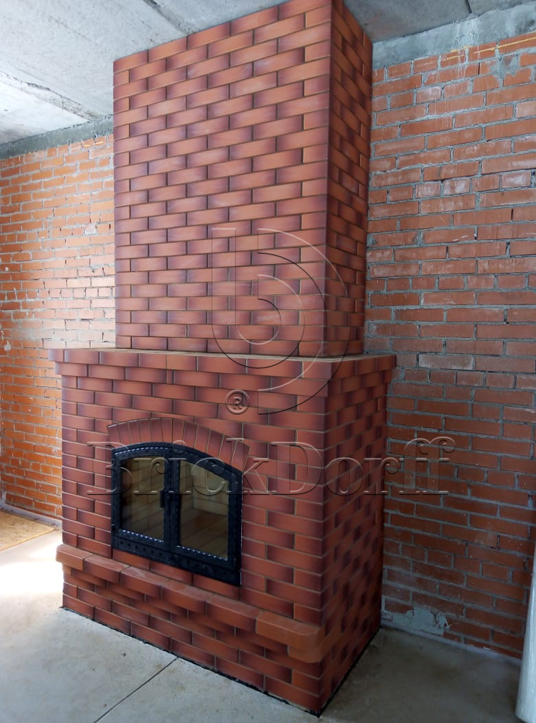 Lode Gemini гладкий, 250*120*65 мм, Печной Полнотелый Кирпич керамический красный, пестрый