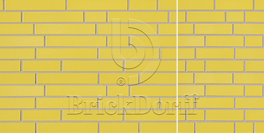 Фасадная Термопанель из Пенополиуретана ППУ 40 мм с Клинкерной Глазурованной плиткой Gelb 310, 240*71*10 мм