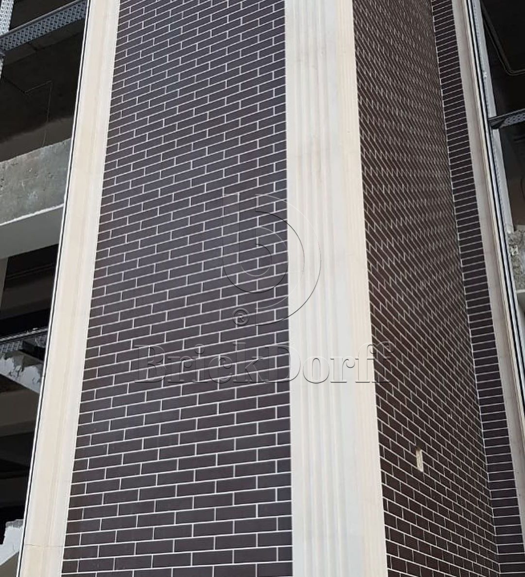 NATURAL BROWN 245X66х7,4 мм Клинкерная фасадная плитка под кирпич облицовочная коричневая