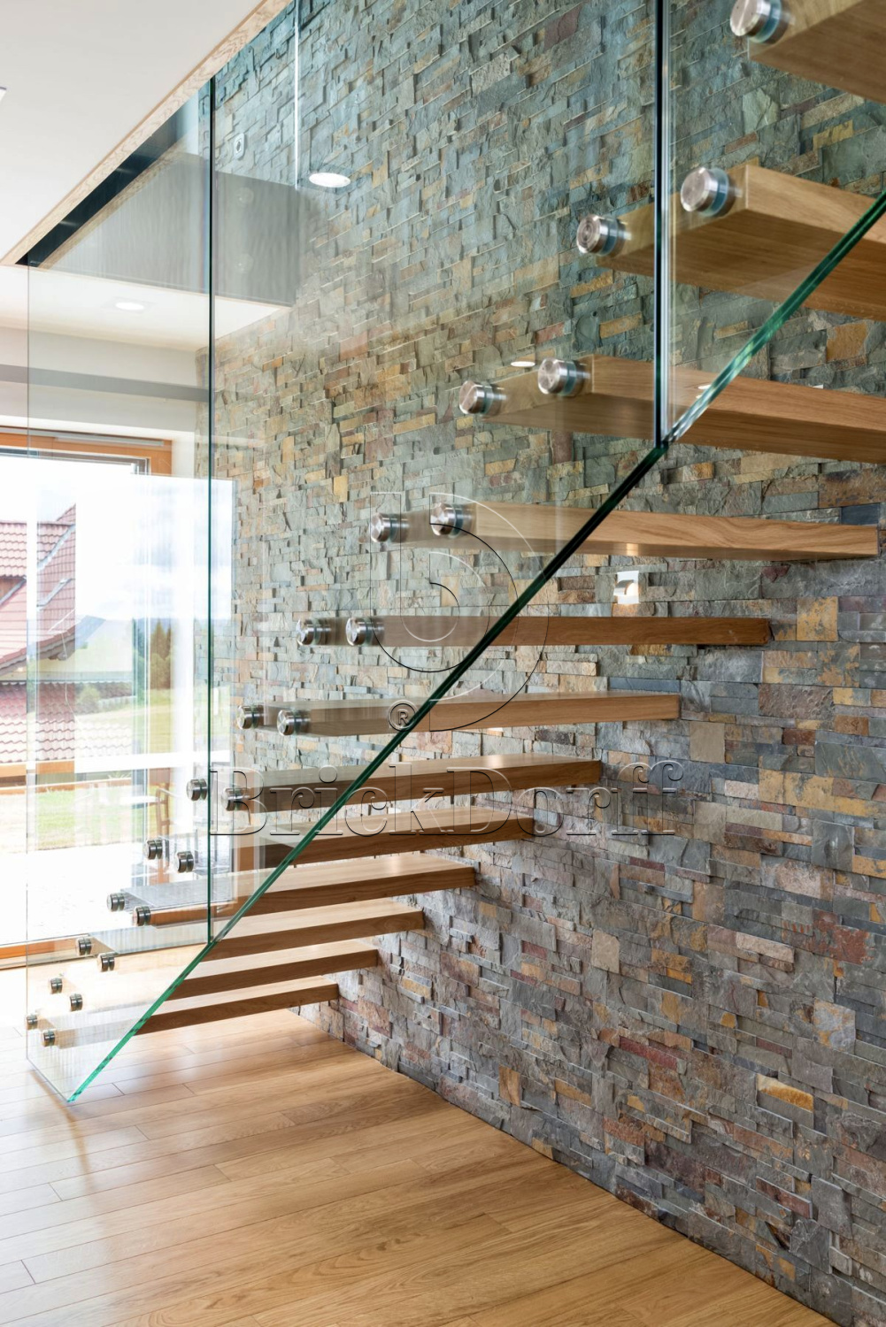 Сланец Цветной 350*180*10\12 мм, натуральный камень для фасада и интерьера BD