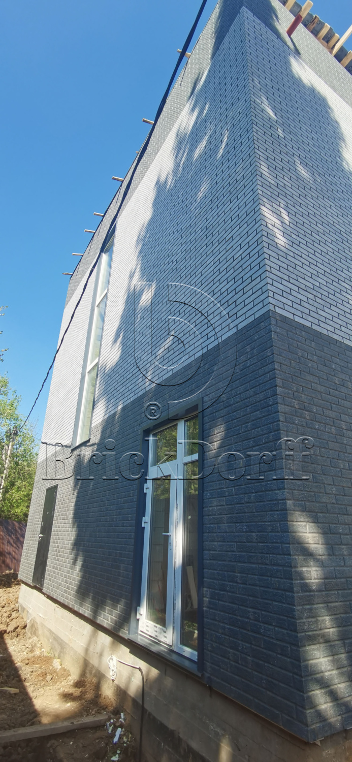 Cemento gray фасадная термопанель из пенополистирола ППС 100 мм с клинкерной плиткой