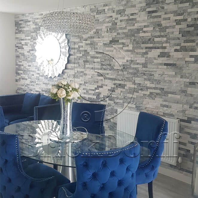 Кварцит бело-серый 1308g 600*150*10-20 мм, натуральный камень для интерьера и фасада BD