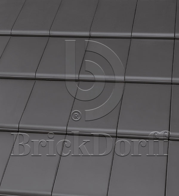 Керамическая рядовая черепица Roben Bergamo антрацитовый ангоб