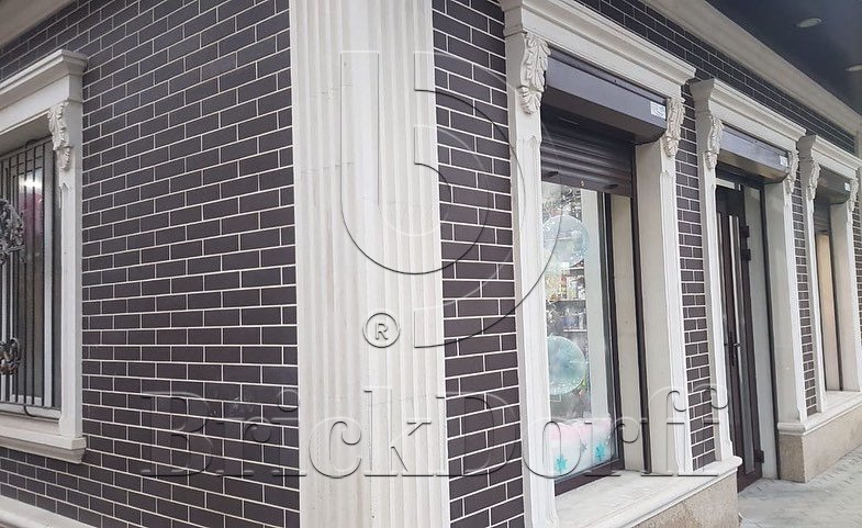 NATURAL BROWN 245X66х7,4 мм Клинкерная фасадная плитка под кирпич облицовочная коричневая