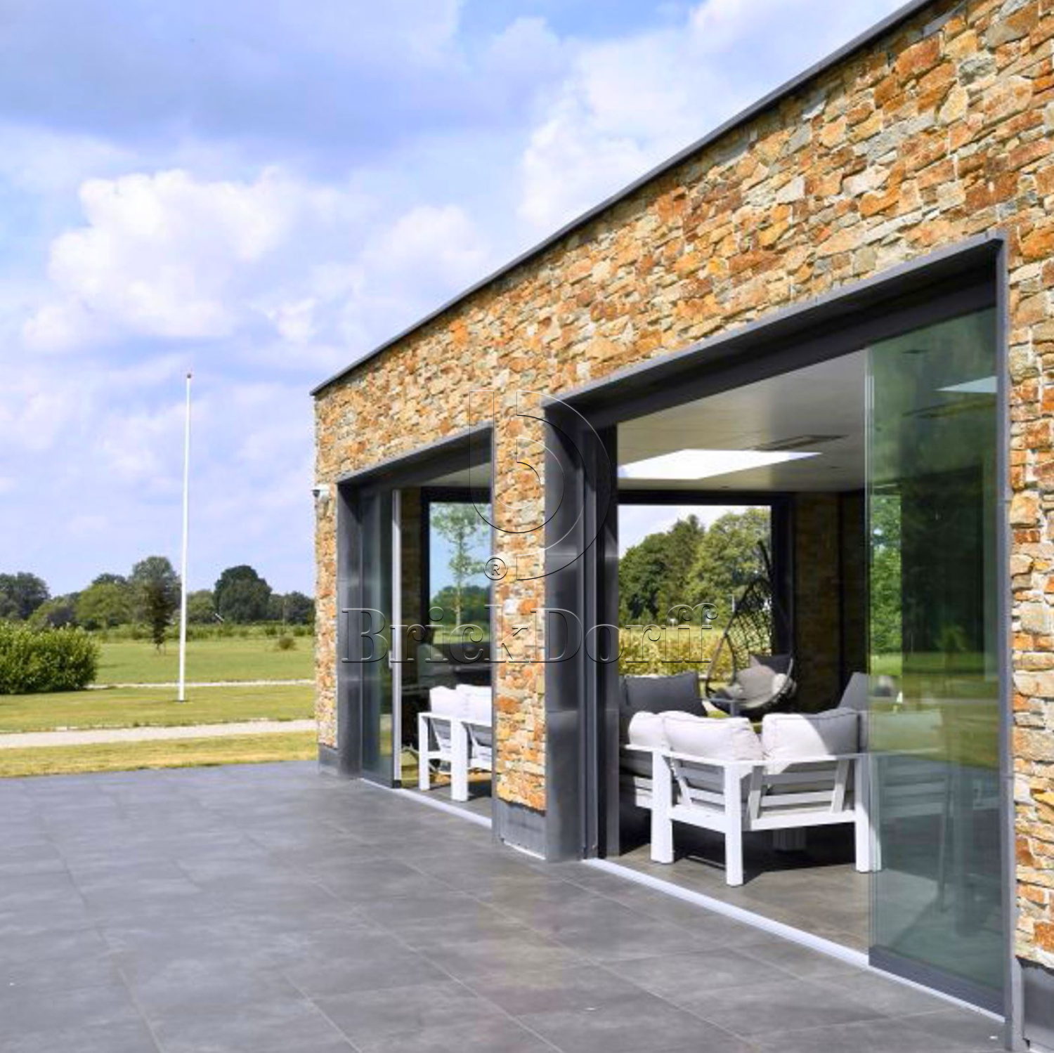 Камень грубый кварцит цветной 550*200*20\40 мм, натуральный камень для фасада и интерьера BD