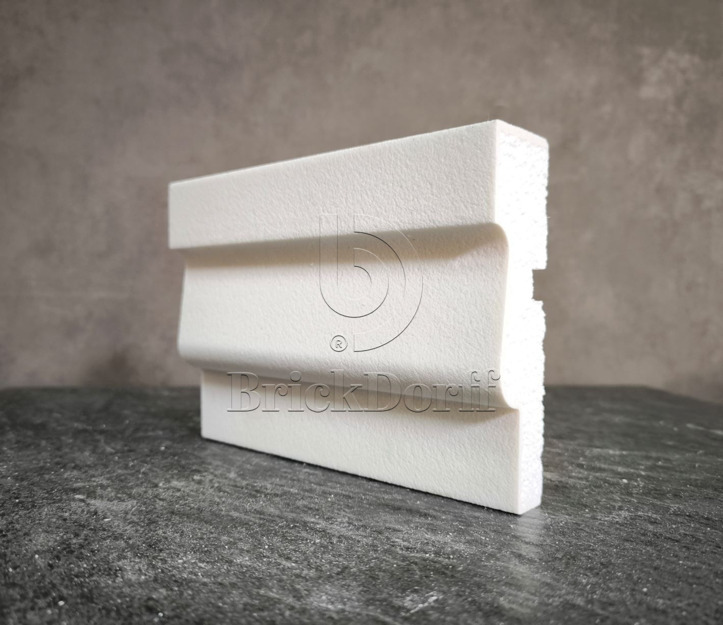 Молдинг для фасада - лепнина, декор из пенополистирола МВ-140/4 (МС-120) 140*40*2000 мм