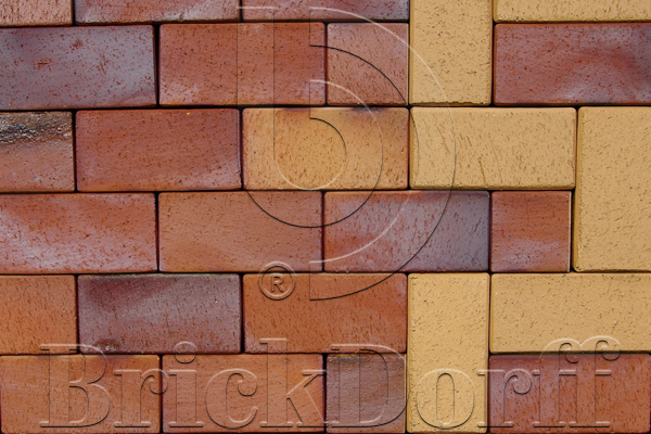 Тротуарная плитка / брусчатка Клинкерная ABC Ember (Ембер) (orange-gelb-Kohlebrand) 200*100*52 мм