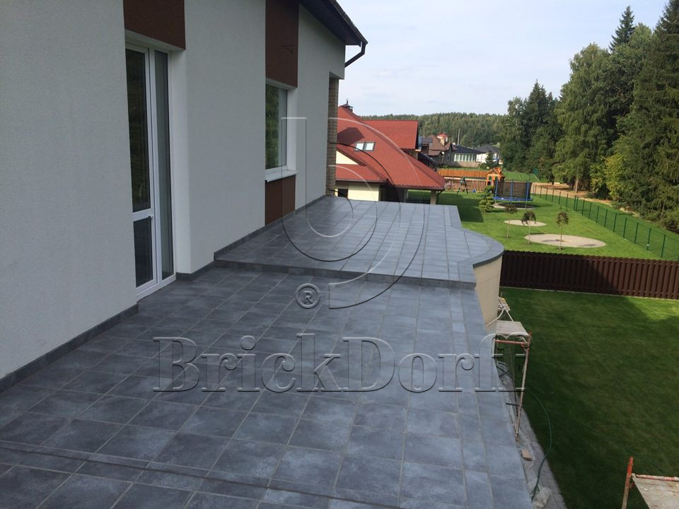 Клинкерная Ступень лофт противоскользящая плитка Stroeher KERAPLATTE AERA X 710 crio 394*340*35*11 мм