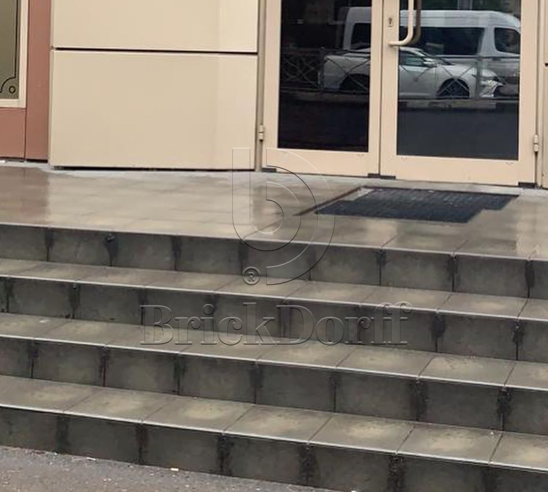 Semir Grafit клинкерная ступень с насечками противоскользящая 300x300x11 мм