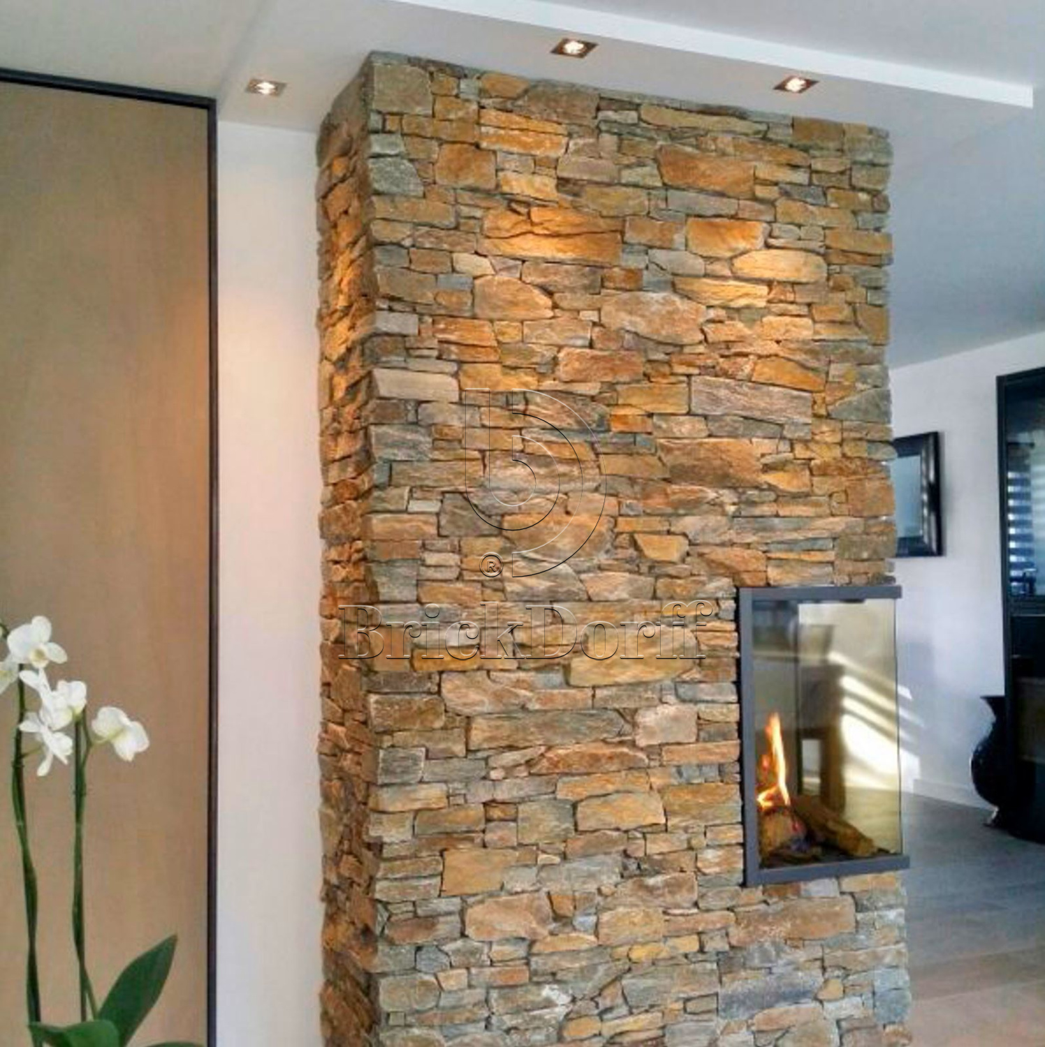 Камень грубый кварцит цветной 550*200*20\40 мм, натуральный камень для фасада и интерьера BD