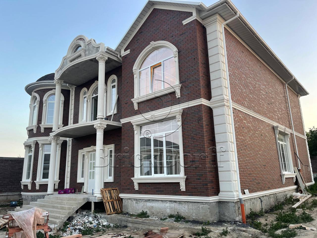 Фасадная Термопанель из пенополистирола ППС 60 мм с клинкерной плиткой Teuto Rot-bunt Kohlebrand Schieferstruktur 365*52*10 мм