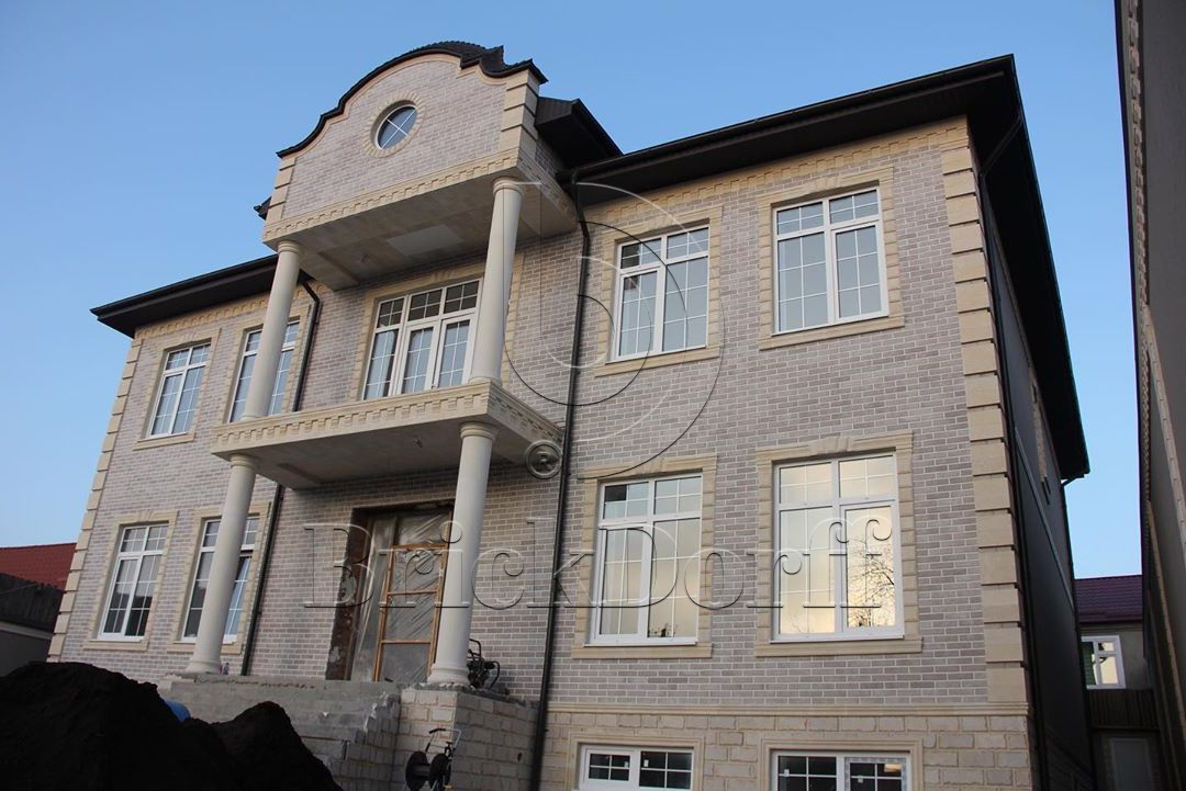 Viano Beige 245X66х7,4 мм Клинкерная фасадная плитка под кирпич облицовочная, серый беж