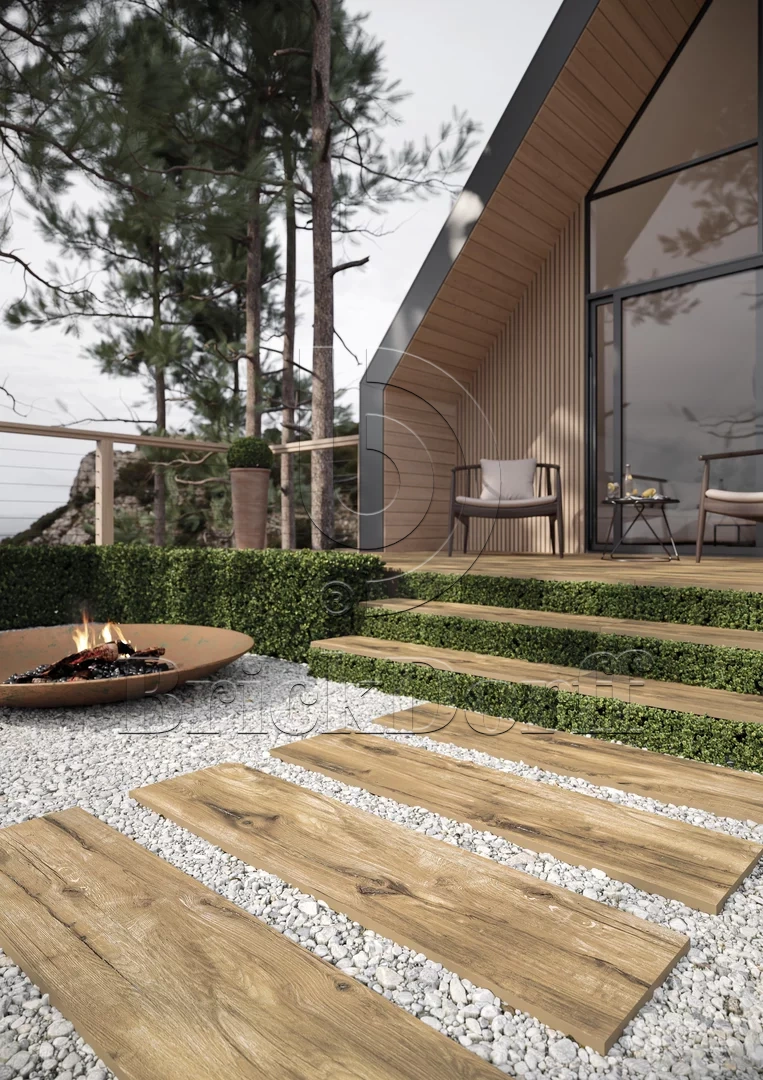 Rustland Brown Gres 295*1195*20 мм тротуарная плитка уличная, противоскользящая, керамогранитная Paradyz