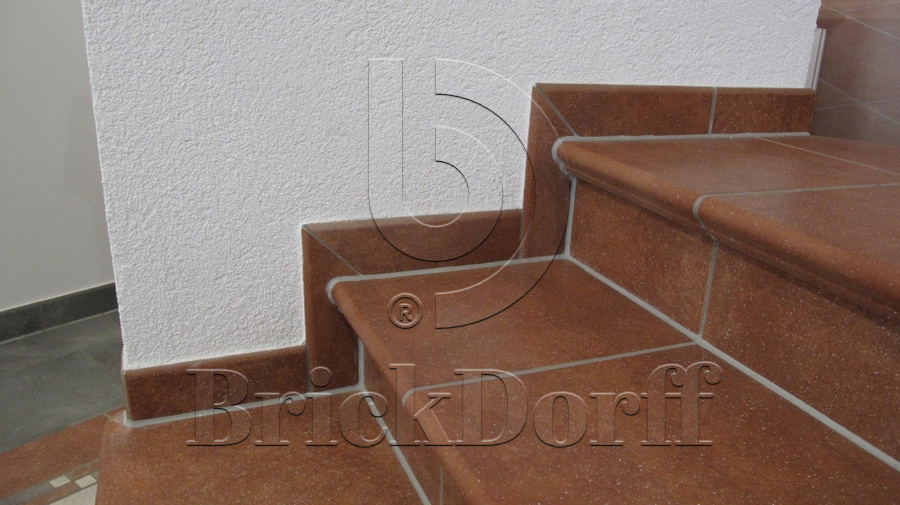 Клинкерная Плитка напольная противоскользящая Stroeher KERAPLATTE ROCCIA 841 rosso 240*115*10 мм