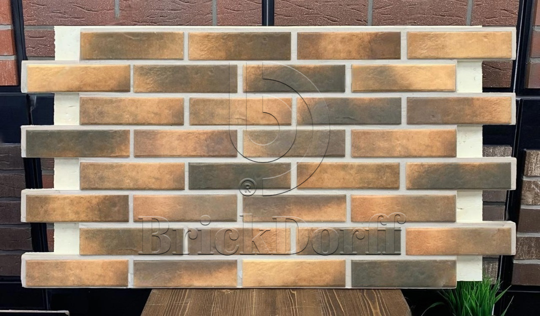 Retro Brick Curry фасадная термопанель из пенополиуретана ППУ 65 мм