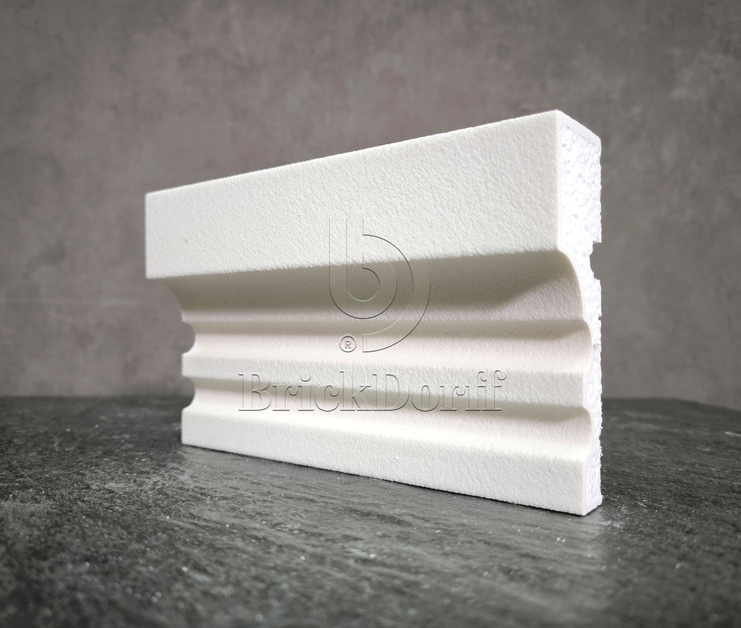 Молдинг для фасада - лепнина, декор из пенополистирола МВ-120/5 (МС-116) 120*40*2000 мм