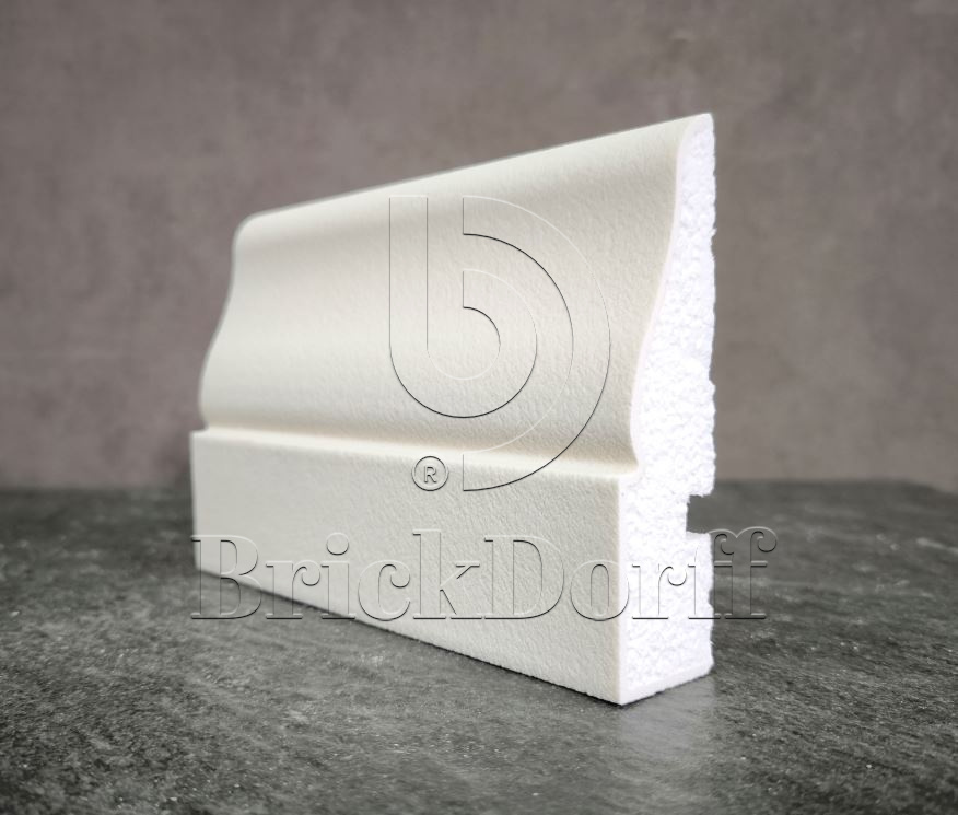 МОЛДИНГ цокольный для Фасада и Интерьера - лепнина, декор из пенополистирола ЦВ-130/1 130*35*2000 мм