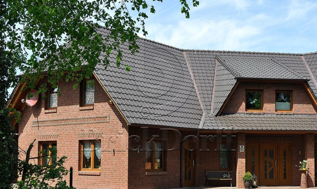 Керамическая черепица рядовая Roben Piemont антрацитовый серый ангоб