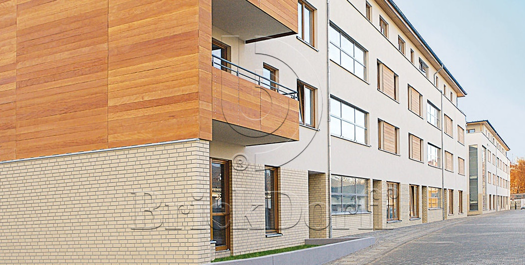 Objekta Beige glatt, 240*71*10 мм, Клинкерная фасадная плитка облицовочная под кирпич ABCklinker