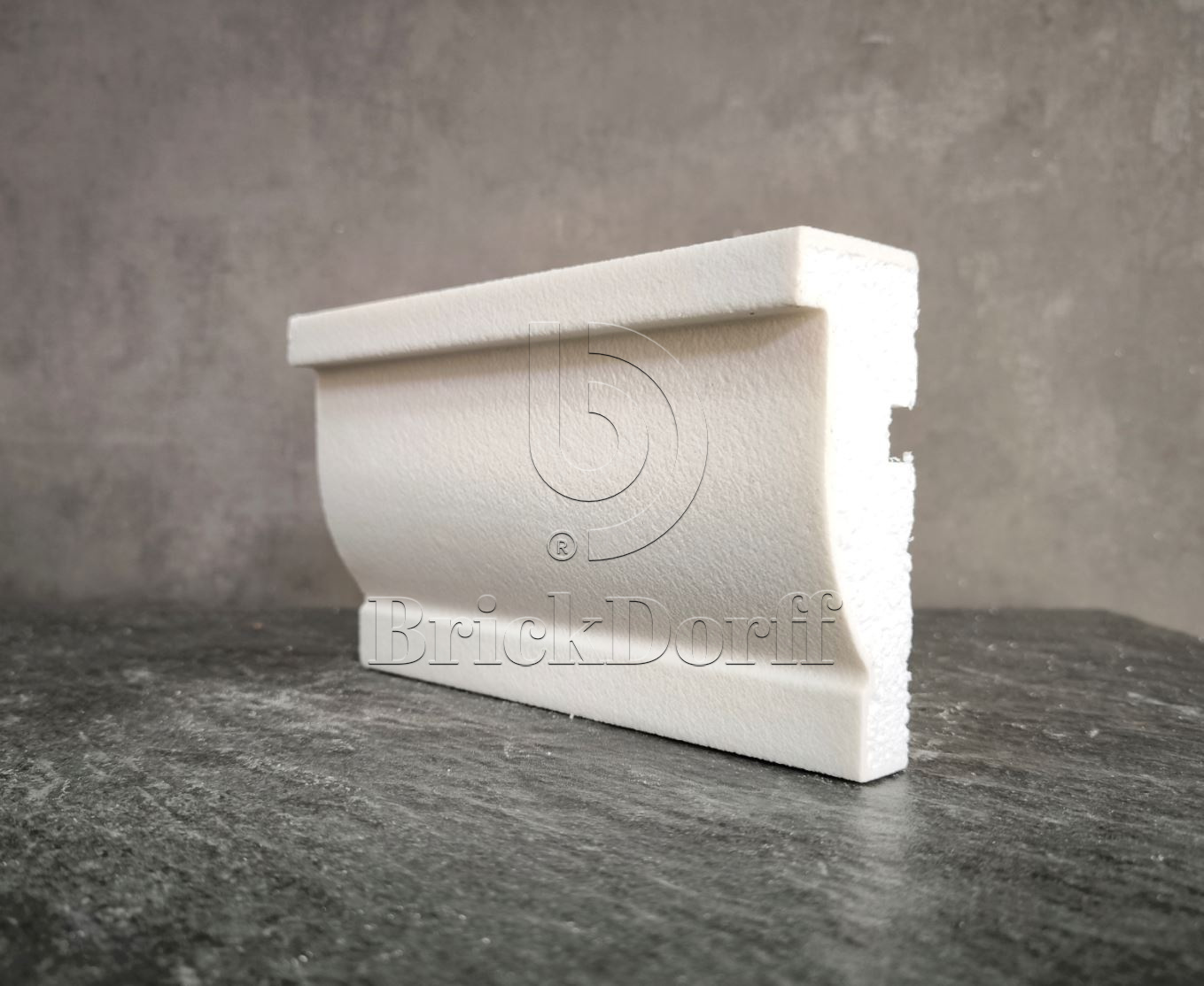 Молдинг для фасада - лепнина, декор из пенополистирола МВ-115/2 115*45*2000 мм