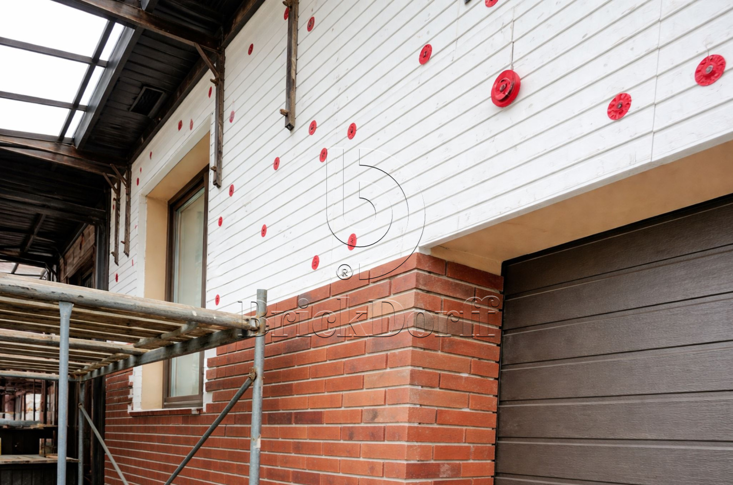 Фасадная панель утепления ППС 100 мм с направляющими под клинкерную плитку RF, размер 540х1000х100 мм