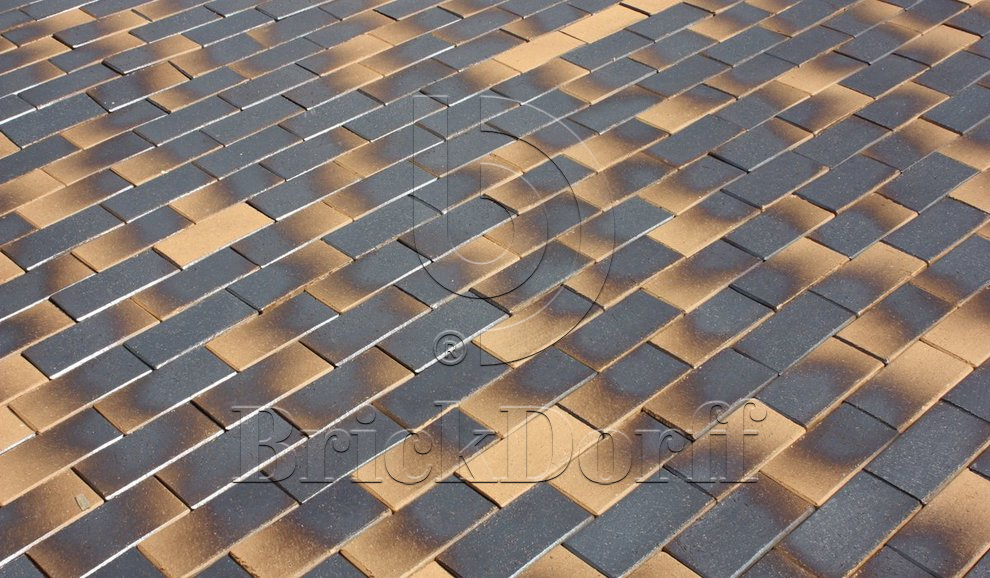 Тротуарная плитка / брусчатка Клинкерная ABC Lederfarben black (Ледерфарбен блакк) 200*100*40 мм