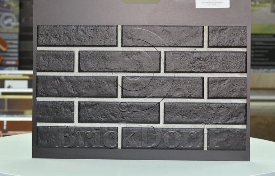 SCANDIANO NERO 245X66х7,4 мм Клинкерная фасадная плитка под кирпич облицовочная черная