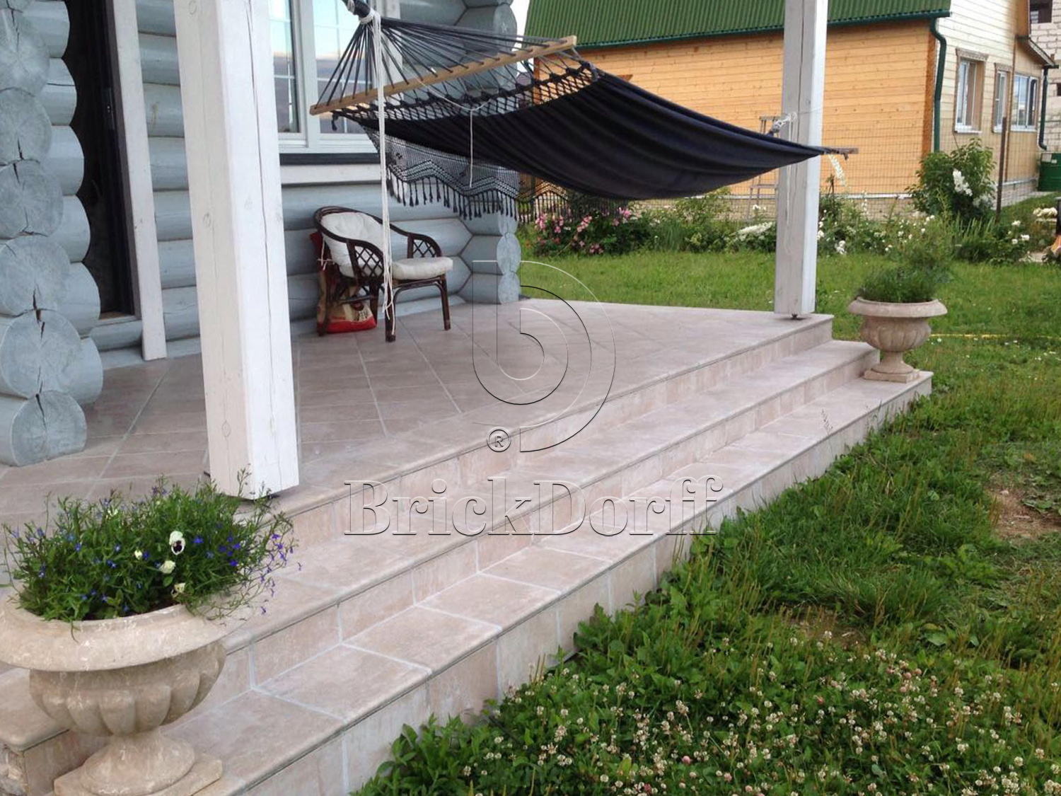 Клинкерная ступень Флорентинер противоскользящая плитка ATRIUM WK31160 Hellbeige 310*320*9,5 мм Westerwalder Klinker