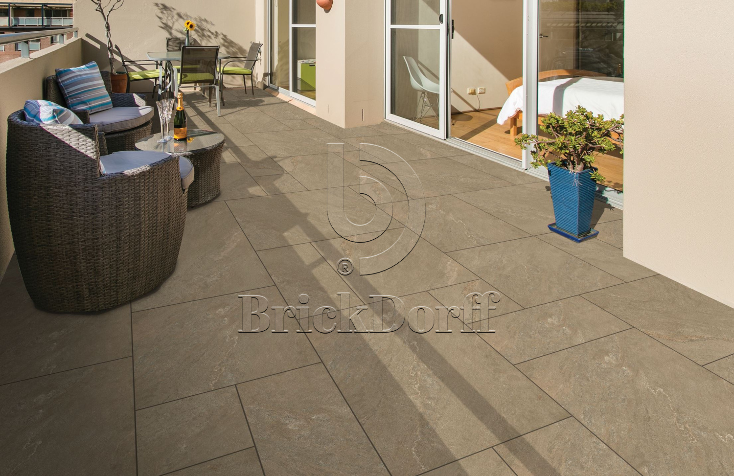 Mountain Chocolate 900x600x20 мм, тротуарная плитка уличная, противоскользящая, керамогранит OutdoorDesign 20мм