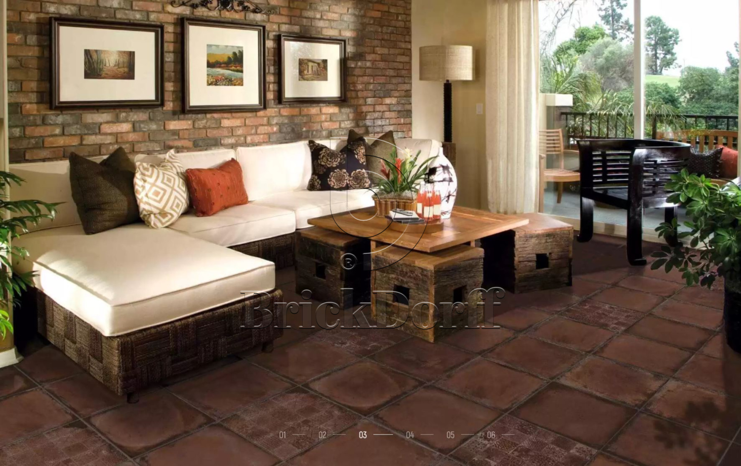 Alhamar ROJO Exagres 330*330*10 мм, напольная клинкерная плитка противоскользящая