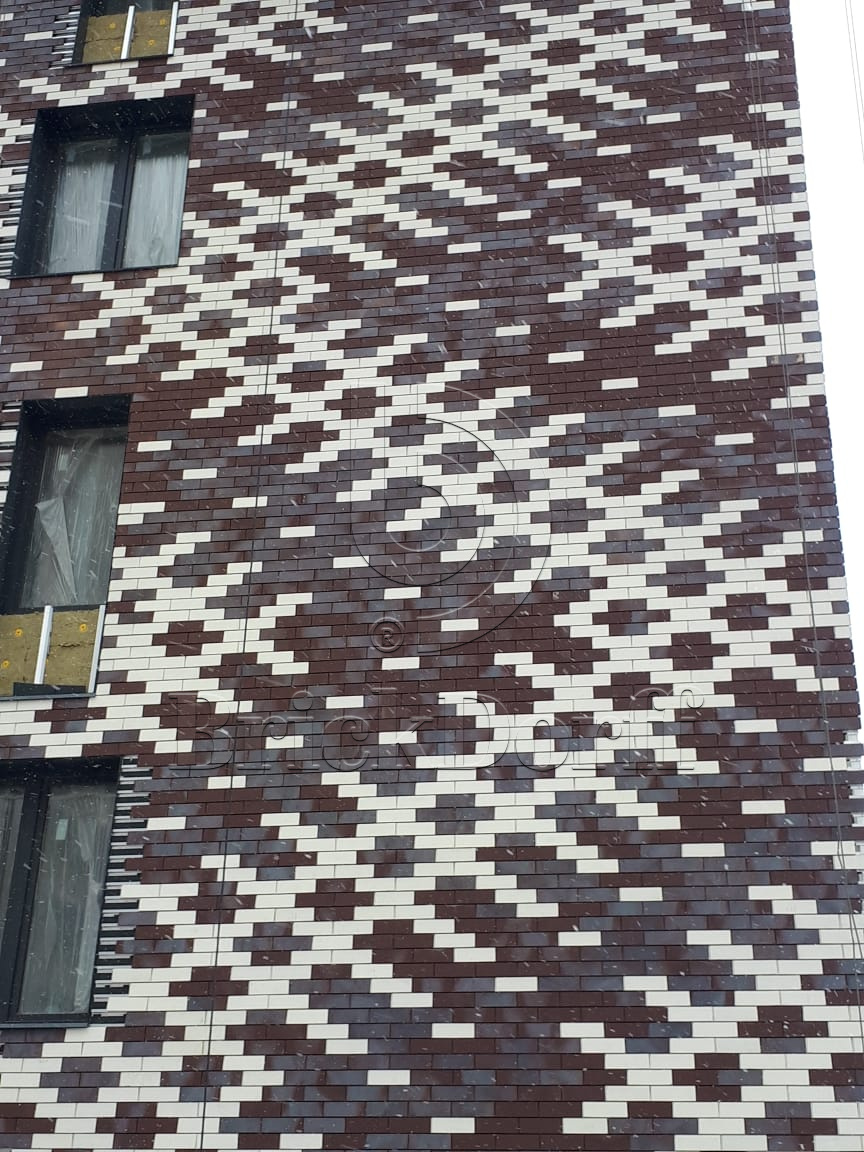 Клинкерная Плитка для Вентилируемых фасадов без расшивки шва ABC 9010 mix 283*85/100*22 мм