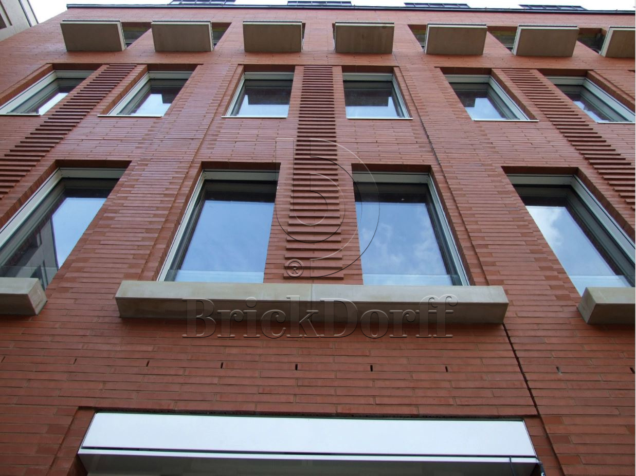 Кирпич облицовочный Клинкерный ригельный Langformat ABC 1009 Sonnenrot glatt DF 365*115*52 мм