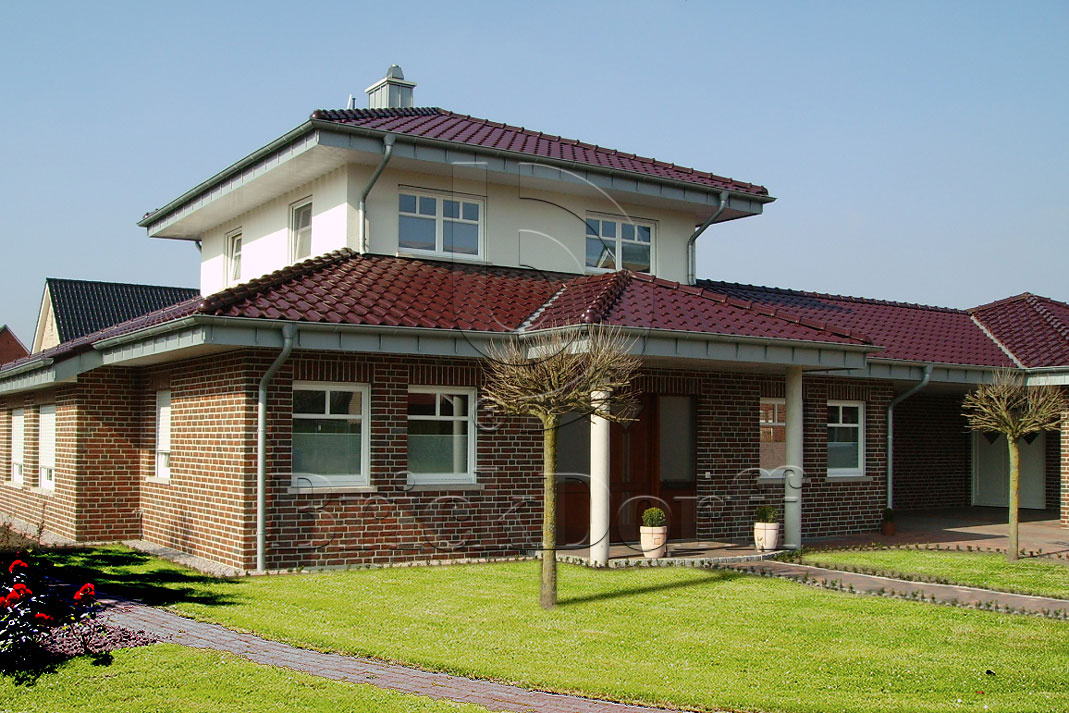 Керамическая черепица рядовая Roben FLANDERNplus красное вино глазурь