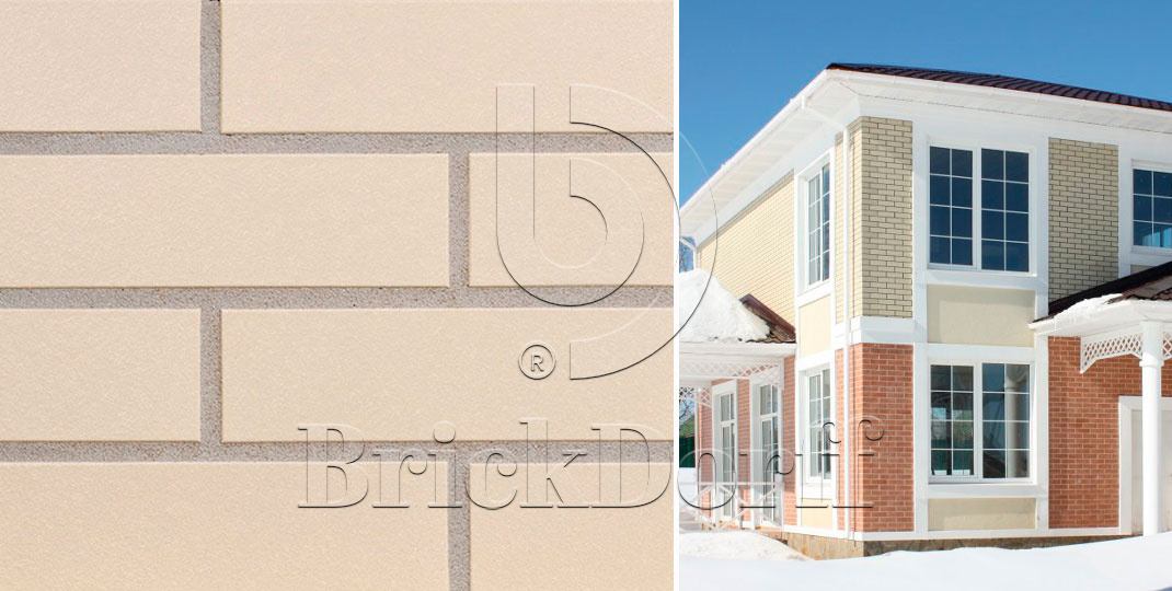 Alaska Beige glatt, 240*71*7 мм, Клинкерная фасадная плитка облицовочная под кирпич, ABCklinker