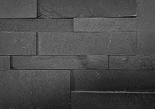 Сланец Черный 350*180*10\12 мм, натуральный камень для фасада и интерьера BD