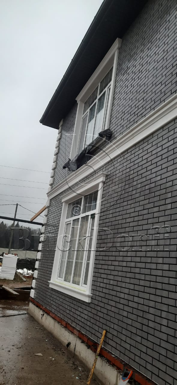 Mattone Sabbia Grafit 245X66х7,4 мм Клинкерная фасадная плитка под кирпич облицовочная, серая