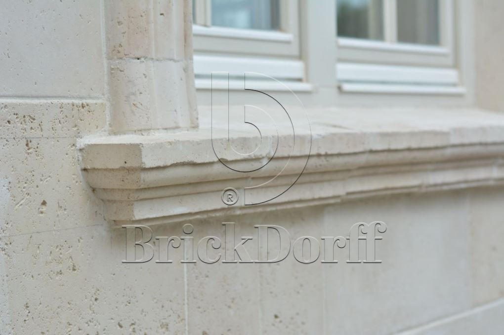 Фасадная облицовочная декоративная плитка травертин-касса 15